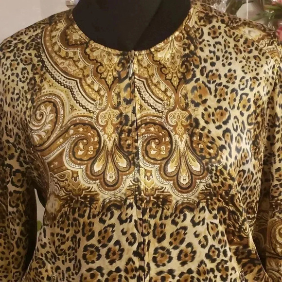 silk bomber jacket size L - Picture 3 of 7